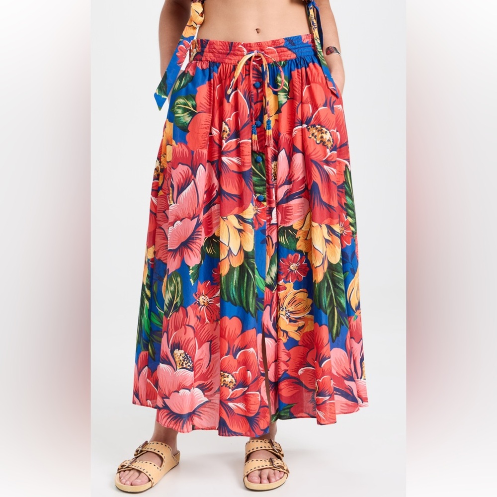 Farm Rio Winter Chita Long Skirt Size Small